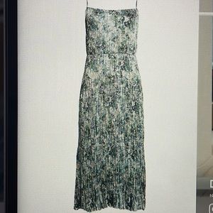 VINCE Floral Pleated Camisole Dress